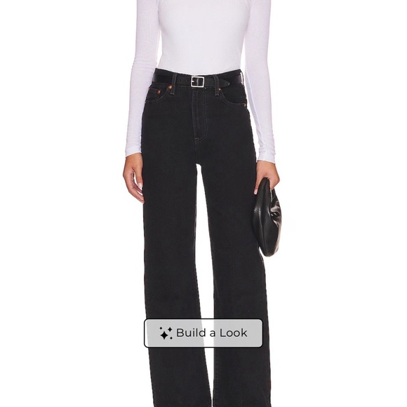 Levis Strauss Denim - Levi’s Ribcage Wide-Leg Women's Jeans - Black (Rosie Posie)